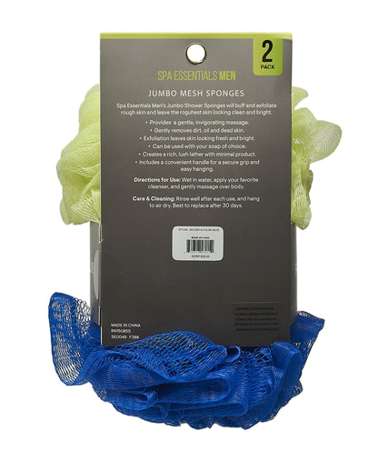 Spa Essentials Men's Bath Poufs - 10 Pk